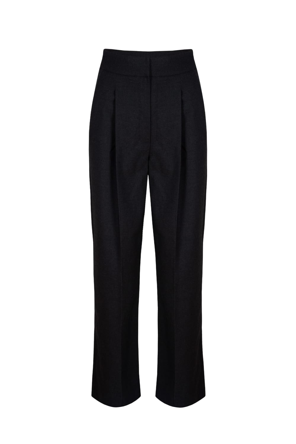 Hip + Happen-Lenny Yünlü Yüksek Bel Pantolon-Kumaş Pantolon-1-Milagron.com