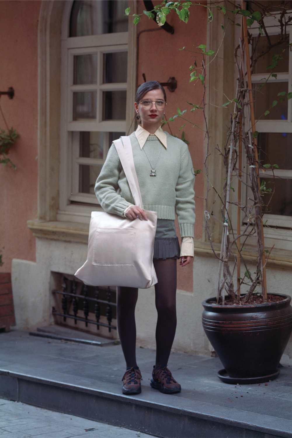 Hitta Studio-Creamy Saten Tote Çanta-Omuz Çantası-1-Milagron.com