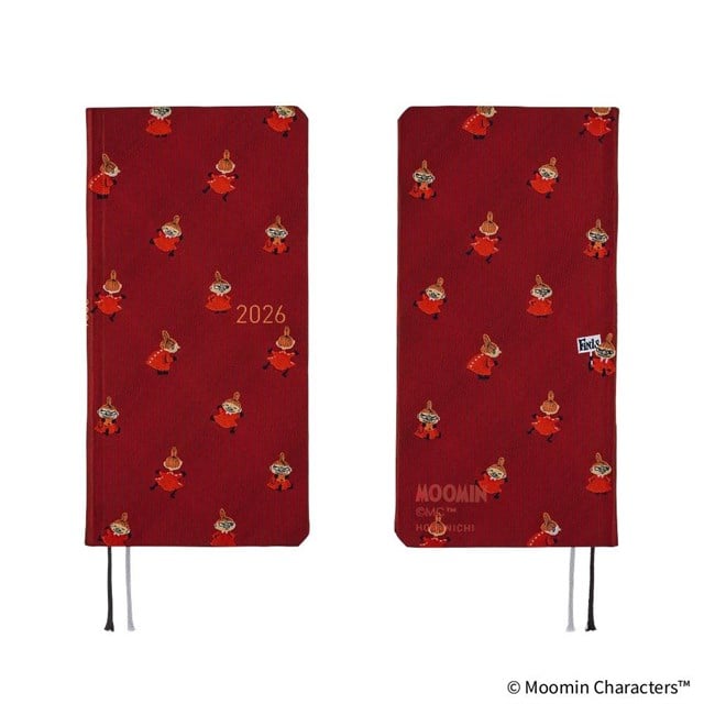 Hobonichi Techo Weeks Japanese Slim Schedule Book - Little My : 2026 Monday Start Deep Red
