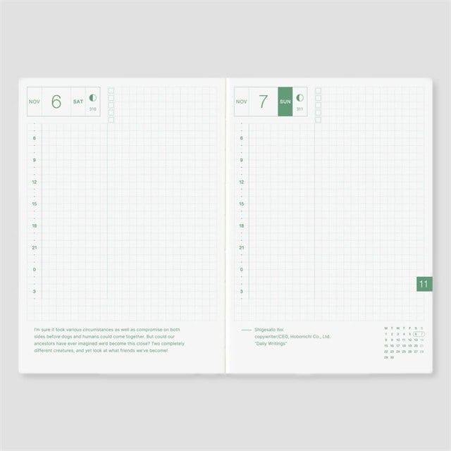 Hobonichi-Techo Original Ajanda, A6 - 2027 İngilizce-Ajanda-7-Milagron.com