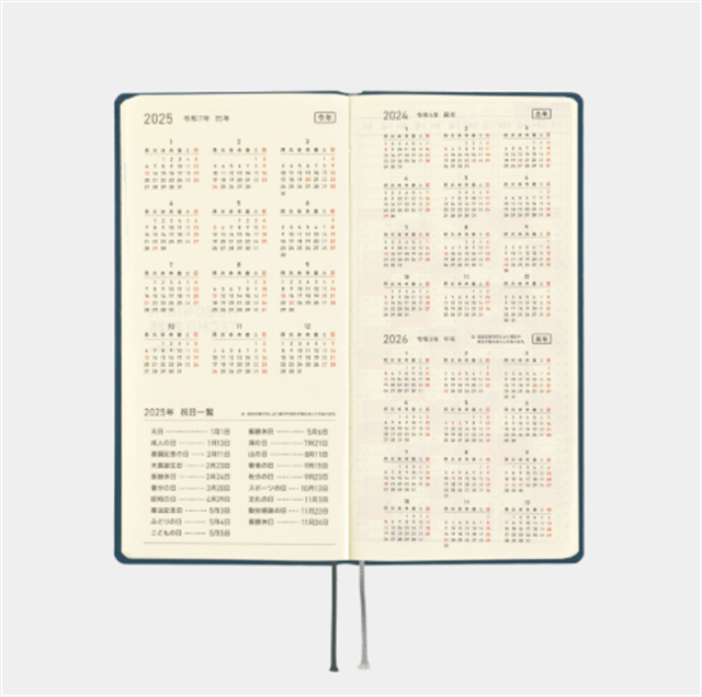 Hobonichi-Hobonichi Techo Weeks 2025 Colors: Star Dust-Çizgili-10-Milagron.com