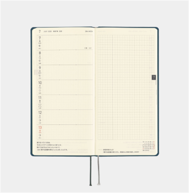 Hobonichi-Hobonichi Techo Weeks 2025 Colors: Star Dust-Çizgili-8-Milagron.com