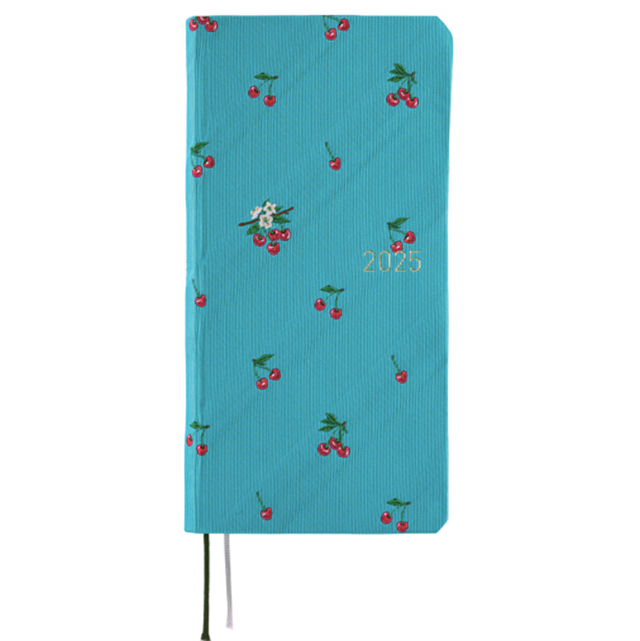 Hobonichi-Hobonichi Techo Weeks 2025 Mega Bow & Tie: Cherry-Çizgili-1-Milagron.com