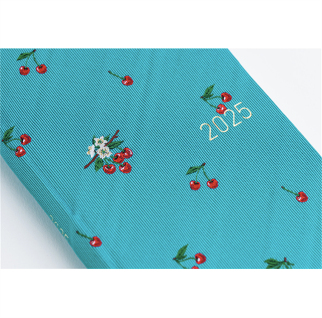 Hobonichi-Hobonichi Techo Weeks 2025 Mega Bow & Tie: Cherry-Çizgili-5-Milagron.com