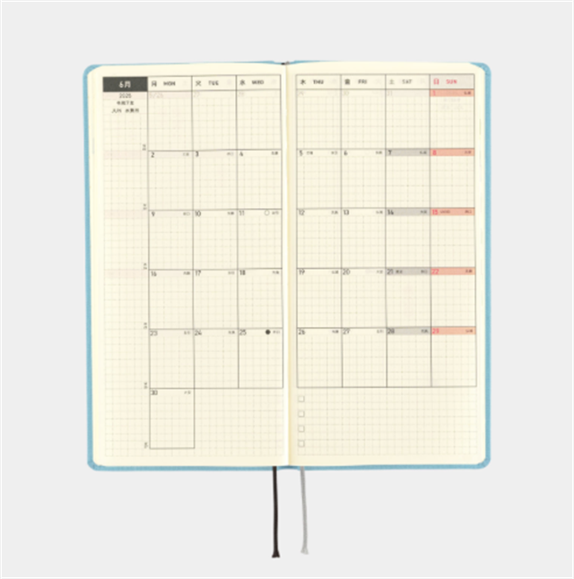 Hobonichi-Hobonichi Techo Weeks Colors: Lemon Water Agenda 2025 Settimanale-Çizgili-7-Milagron.com