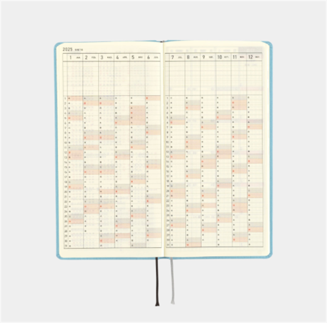 Hobonichi-Hobonichi Techo Weeks Colors: Lemon Water Agenda 2025 Settimanale-Çizgili-9-Milagron.com