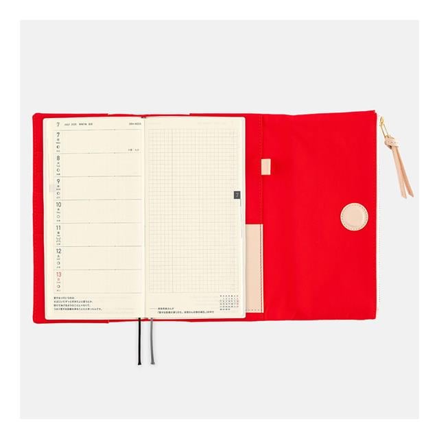 Hobonichi-Techo Weeks Cover Tragen Red Defter Kılıfı-Aksesuar-10-Milagron.com