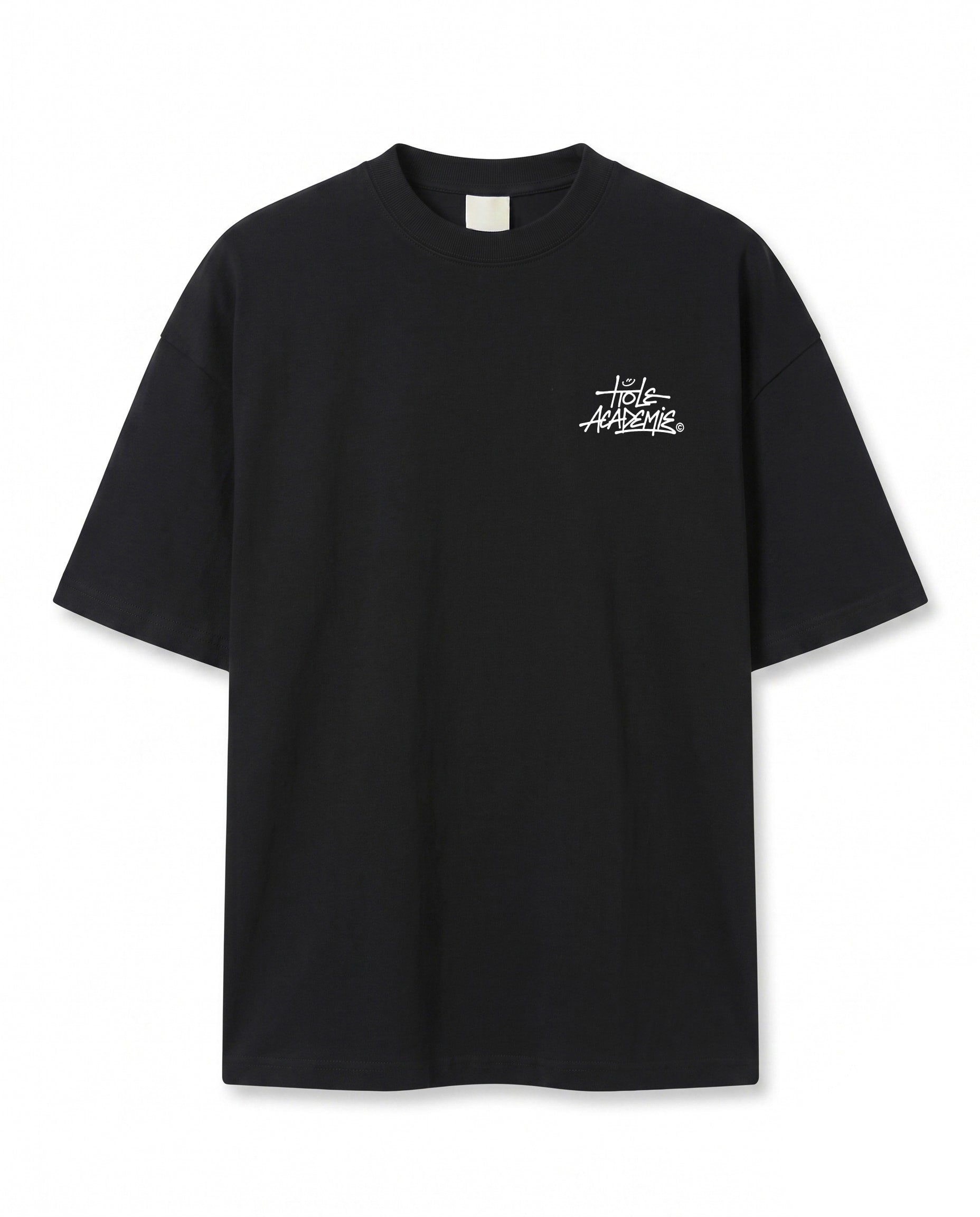 Graffiti Baskılı Siyah Oversize T-Shirt