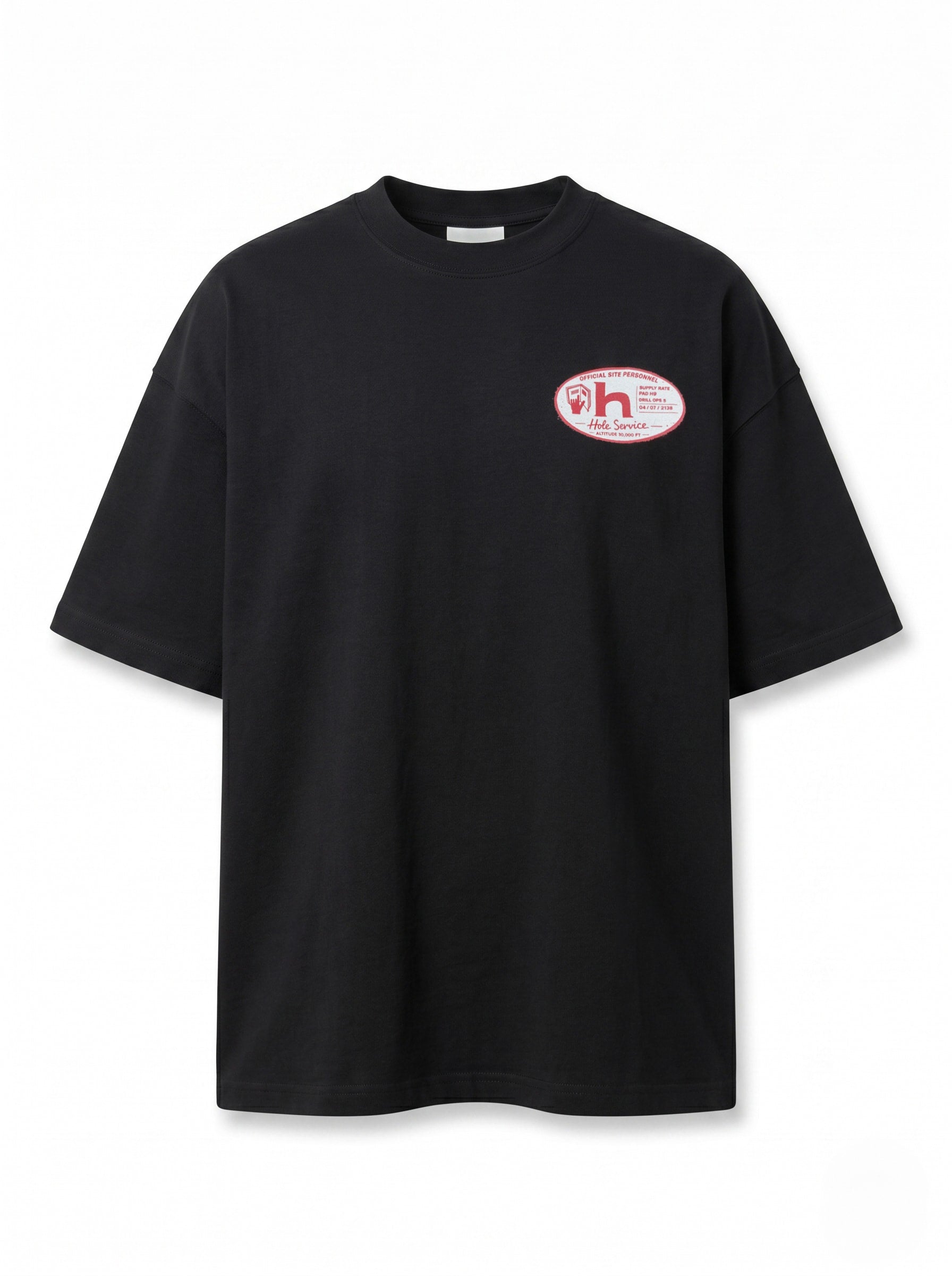 Hole Service Personnel Baskılı Oversize T-Shirt