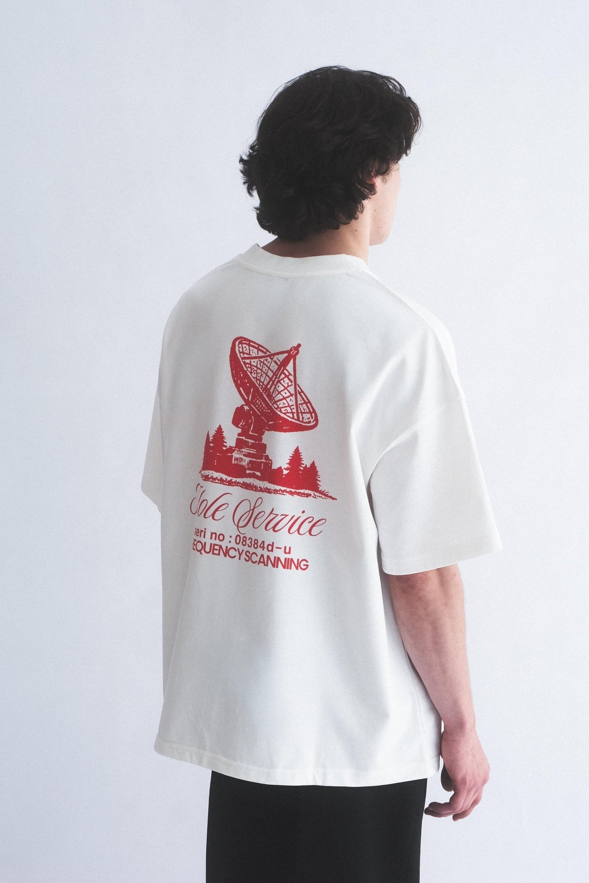 Hole Service Satellite Baskılı Oversize T-Shirt - 4
