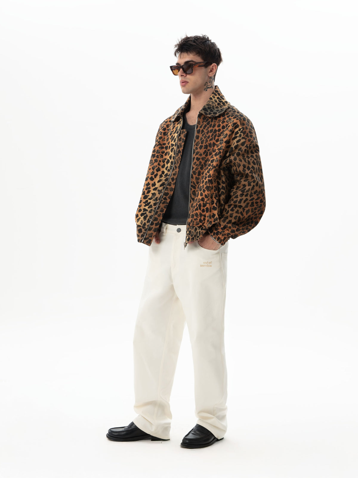 Leopar Desen Gabardin Mont