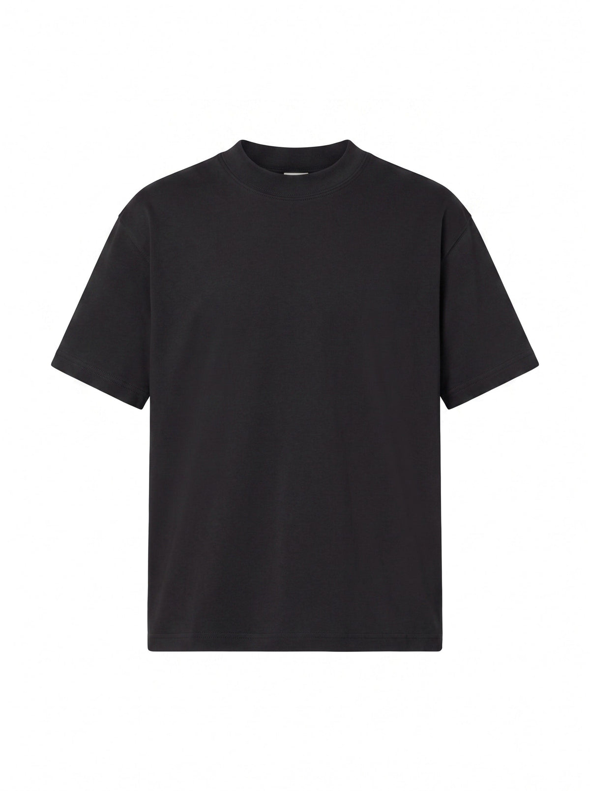 Organik Penye Basic Siyah Regular T-Shirt - 0