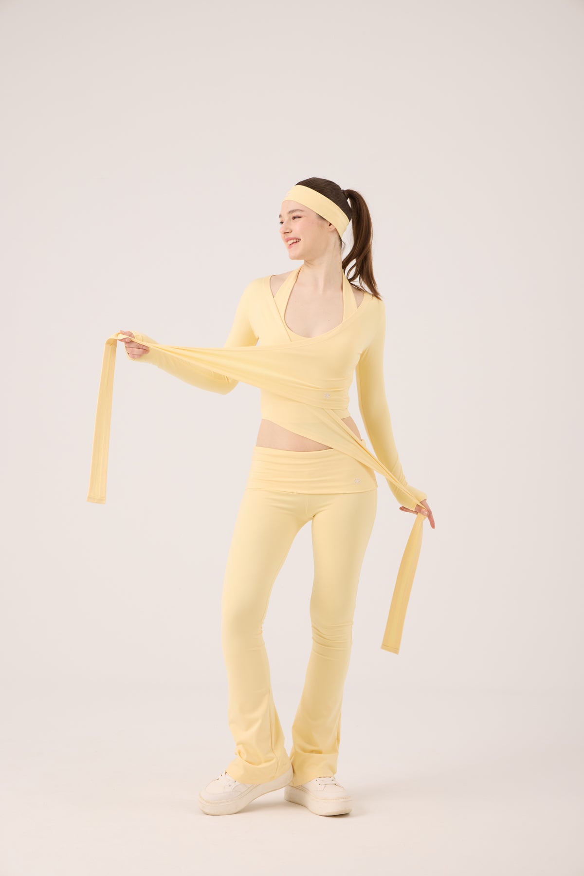 Bağlamalı Crop Kesim Ellen Bolero Sarı