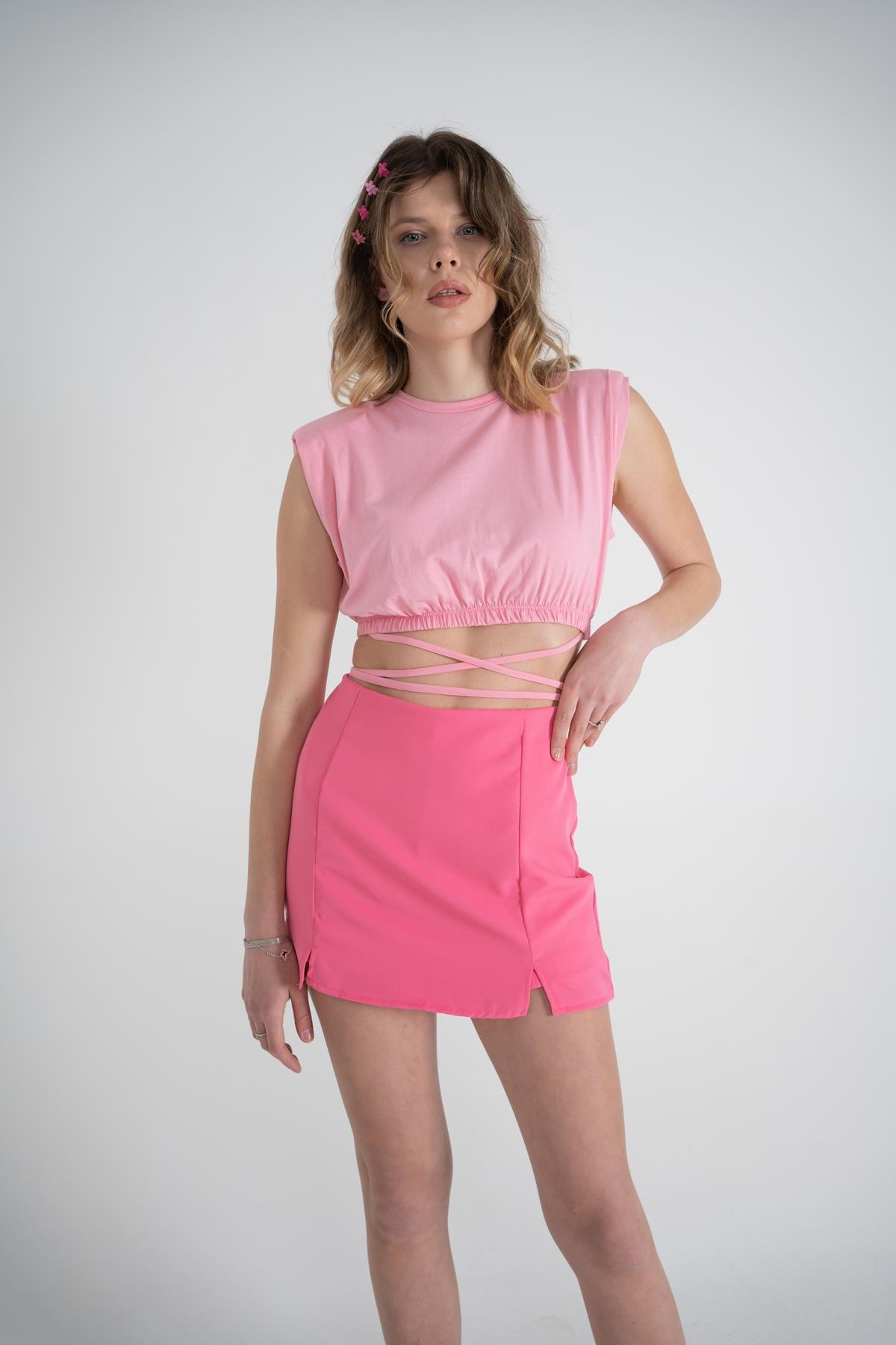 Holly Lolly-Candy T-Shirt, Pembe-T-Shirts-4-Milagron.com