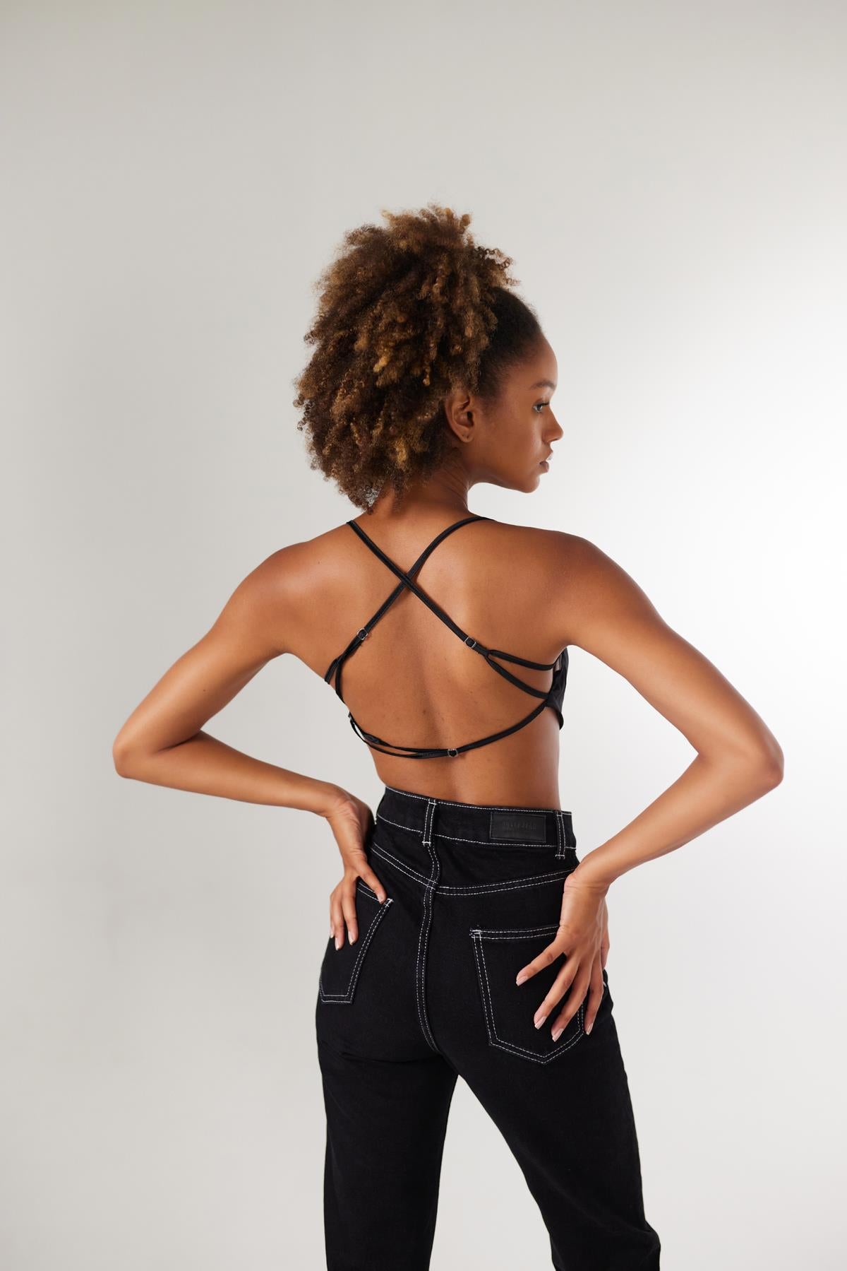 Holly Lolly-Shery Crop, Siyah-Bluz-2-Milagron.com