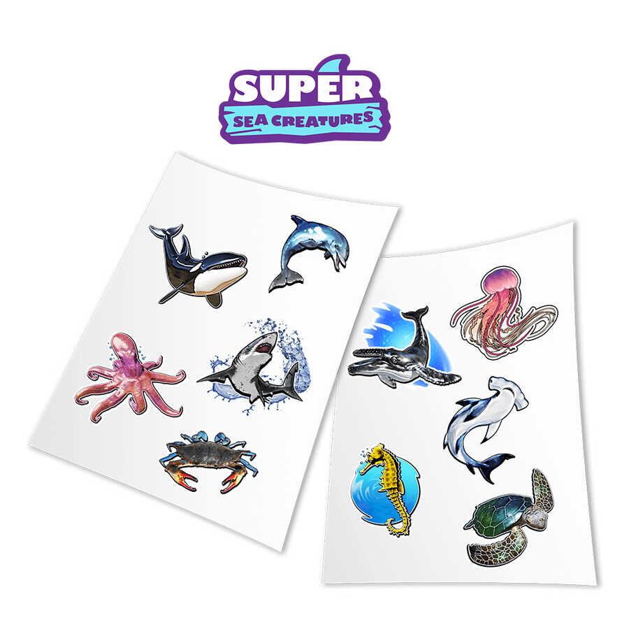 Holotoyz Sticker Super Sea Creatures Ar Uyumlu Etiket