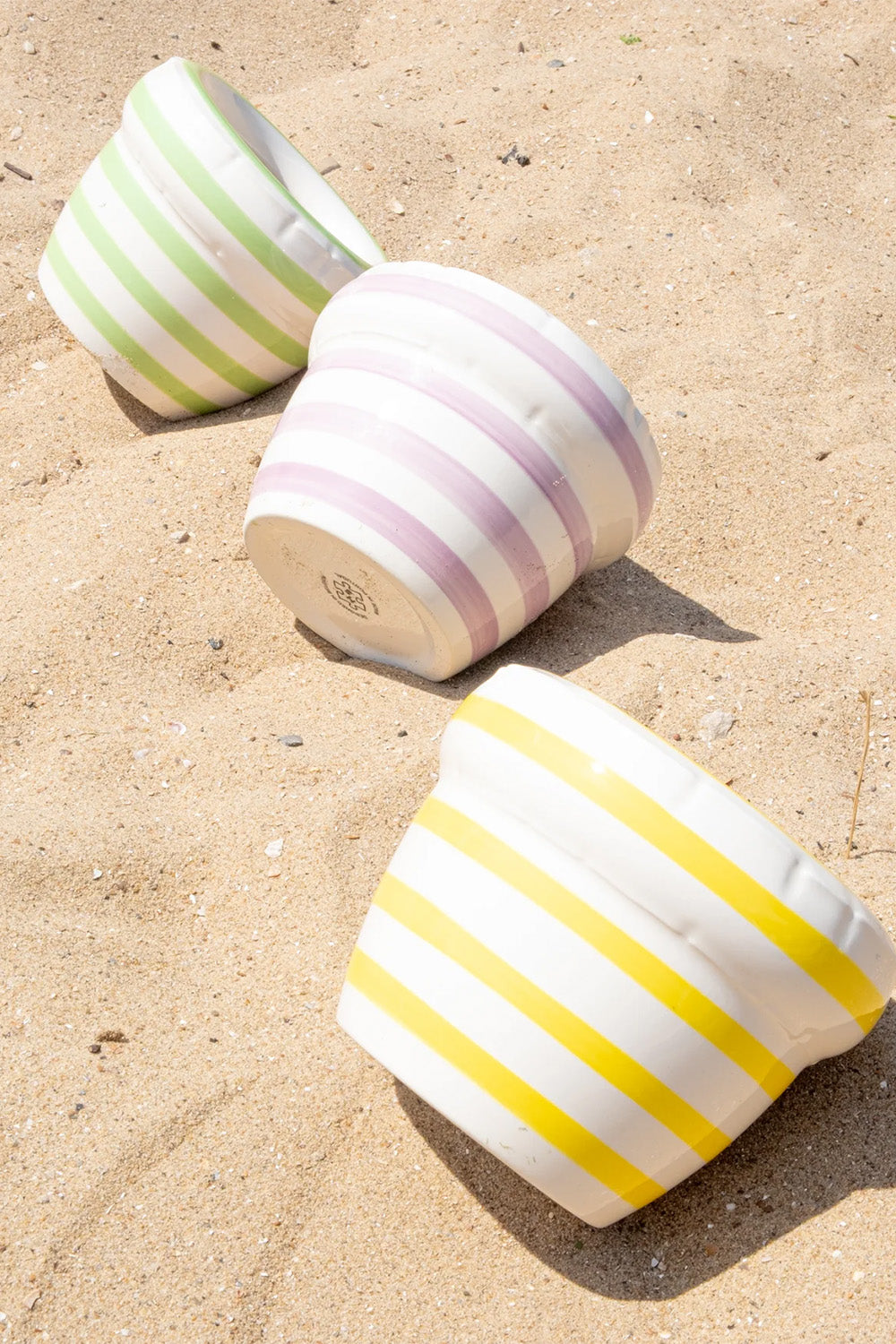 Home Studyo-Stripes 'Louis'- Pistache-Dekoratif Saksı-1-Milagron.com