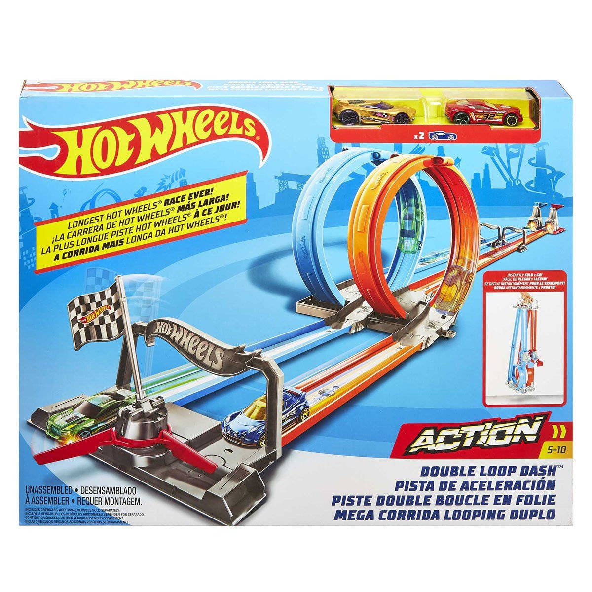 Hot Wheels-Gfh85 Hot Wheels çift çemberde Depar Pist Seti-Oyuncak Arabalar ve Setleri-1-Milagron.com