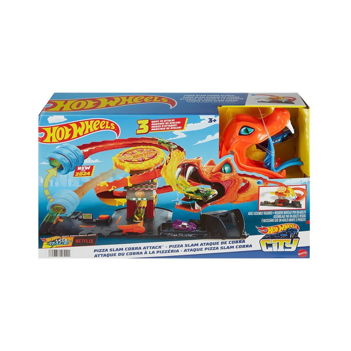 Hot Wheels-Hot Wheels Pizza Dükkanında Kobra Macerası Oyun Seti-Oyuncak-1-Milagron.com