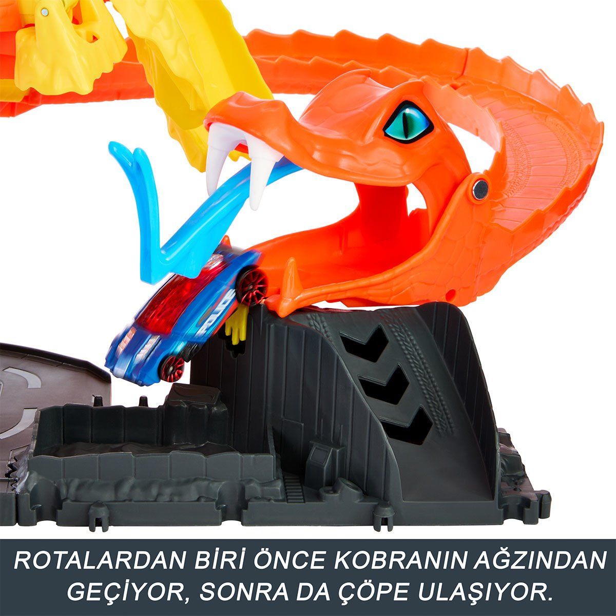 Hot Wheels-Hot Wheels Pizza Dükkanında Kobra Macerası Oyun Seti-Oyuncak-4-Milagron.com