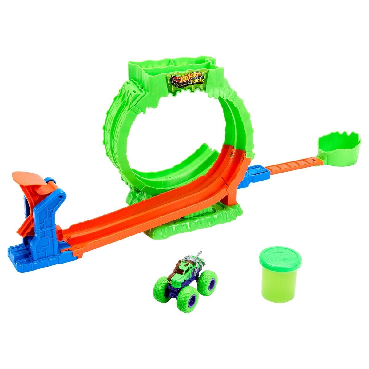 Jmk91 Hot Wheels Monster Trucks Mutant Kaosu Çemberde Yarış Oyun Seti
