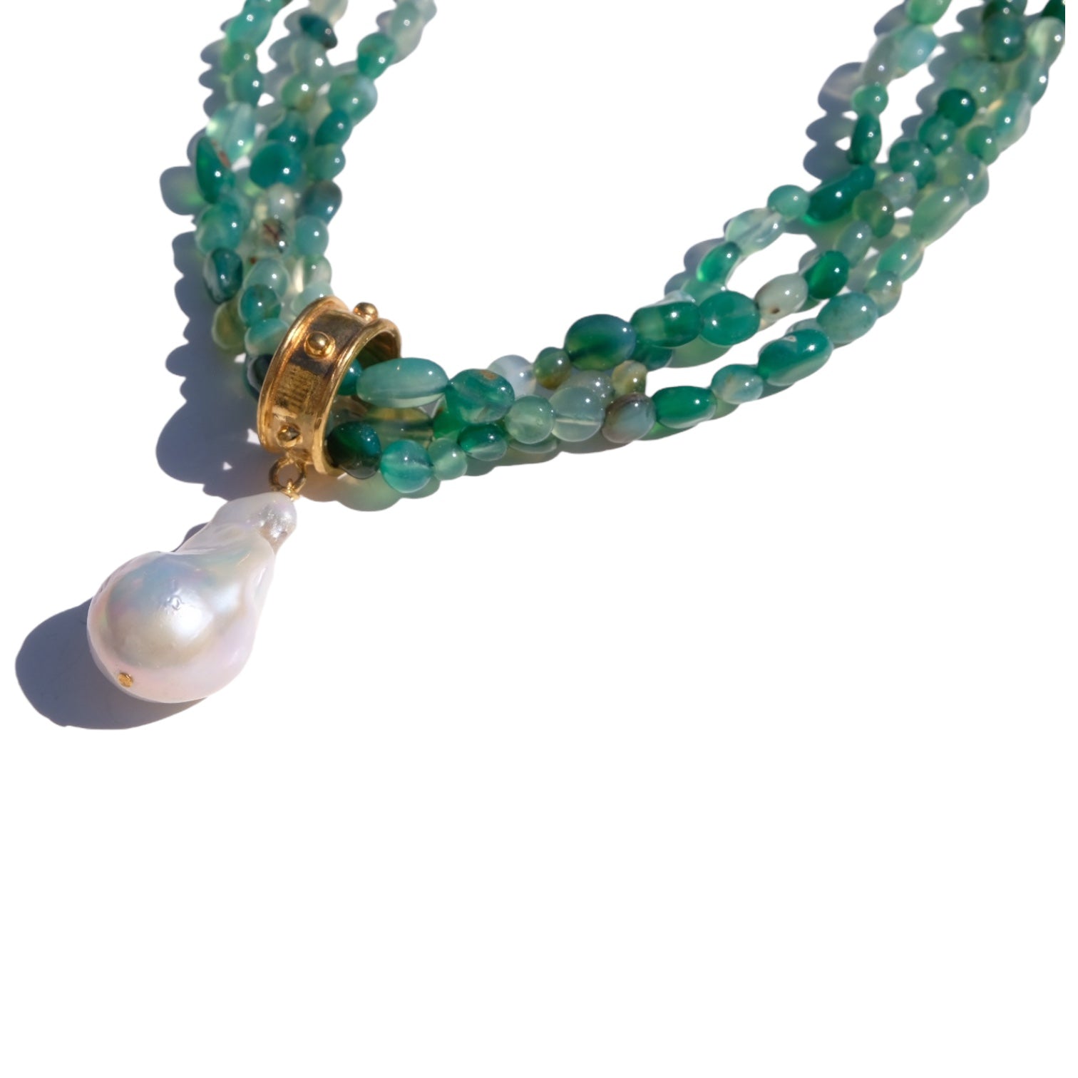 House Of Marne-Alto Green Agate-Kolye-2-Milagron.com
