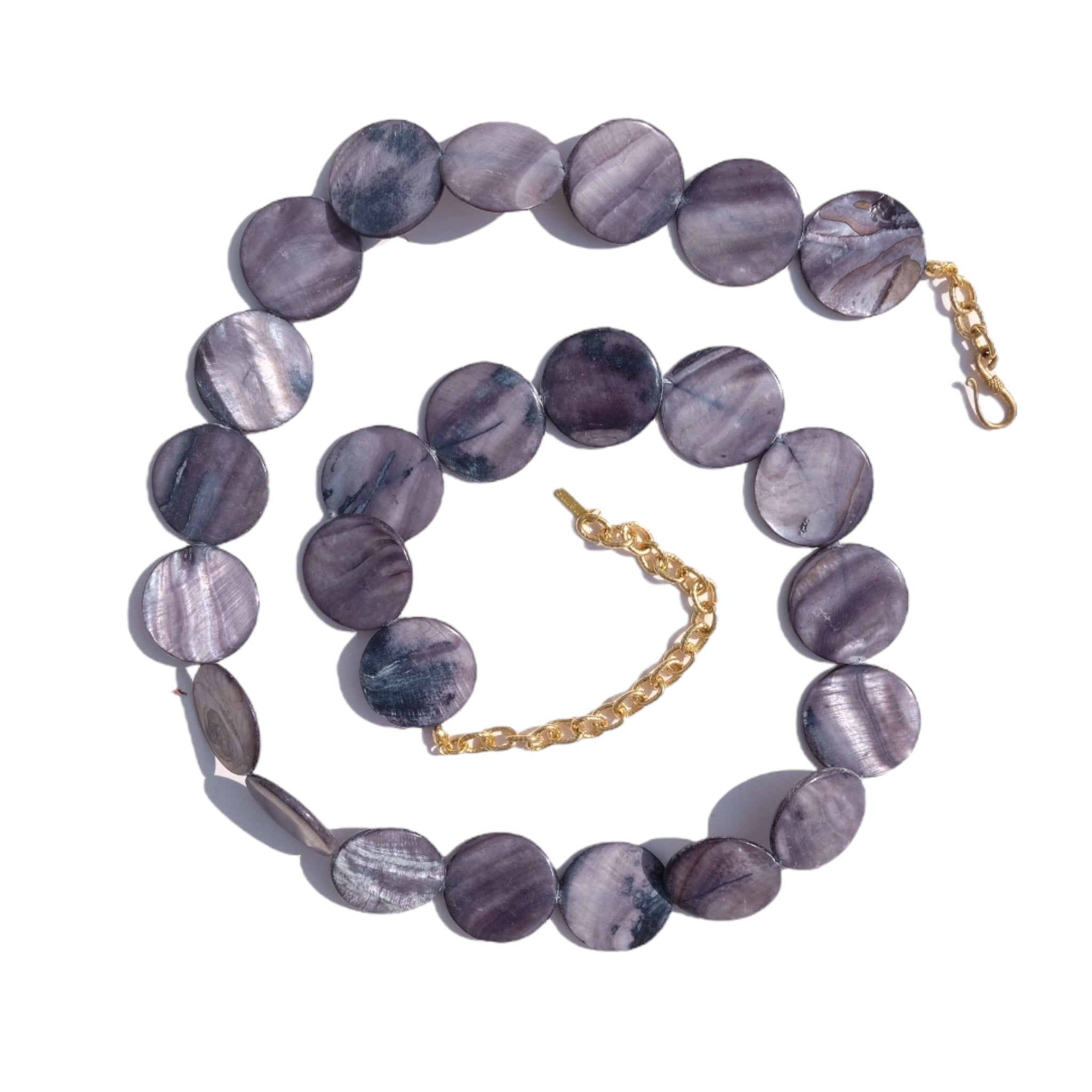 House Of Marne-Blue Mother Of Pearl Belt-Kemer-1-Milagron.com