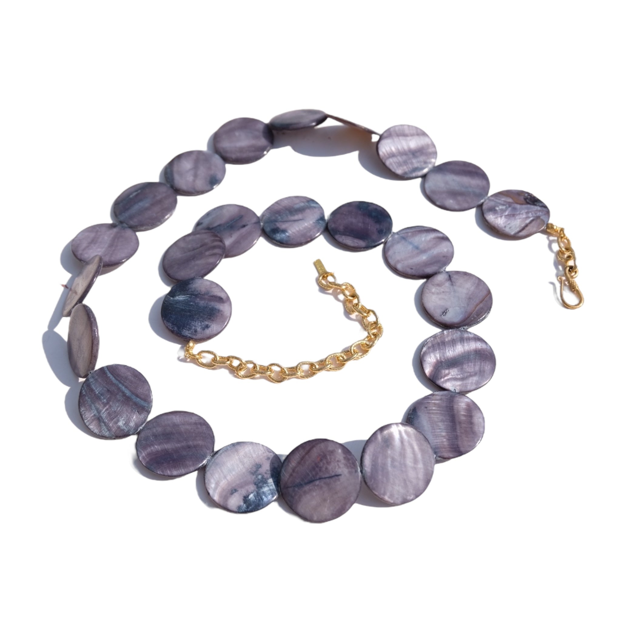 House Of Marne-Blue Mother Of Pearl Belt-Kemer-2-Milagron.com