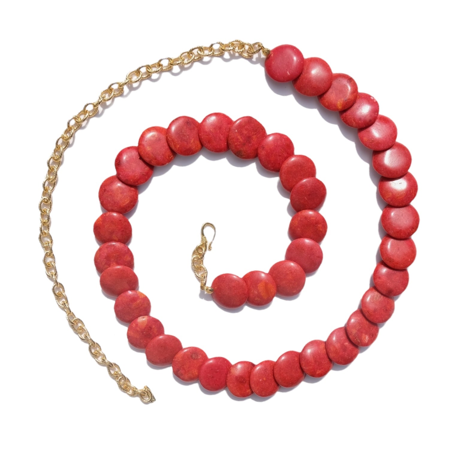 House Of Marne-Red Coral Belt-Kemer-1-Milagron.com