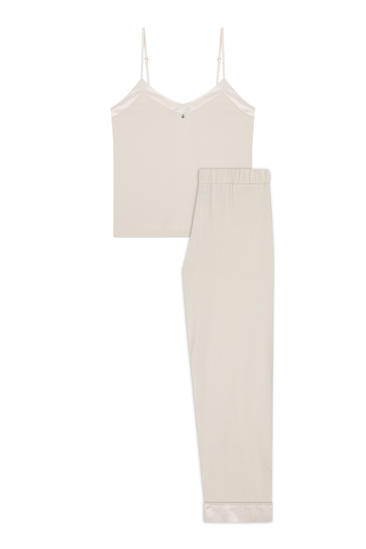 House Of Silk-Aria Extra Yumuşak Viskon Pijama Takımı Bej-Pijama Takımı-3-Milagron.com