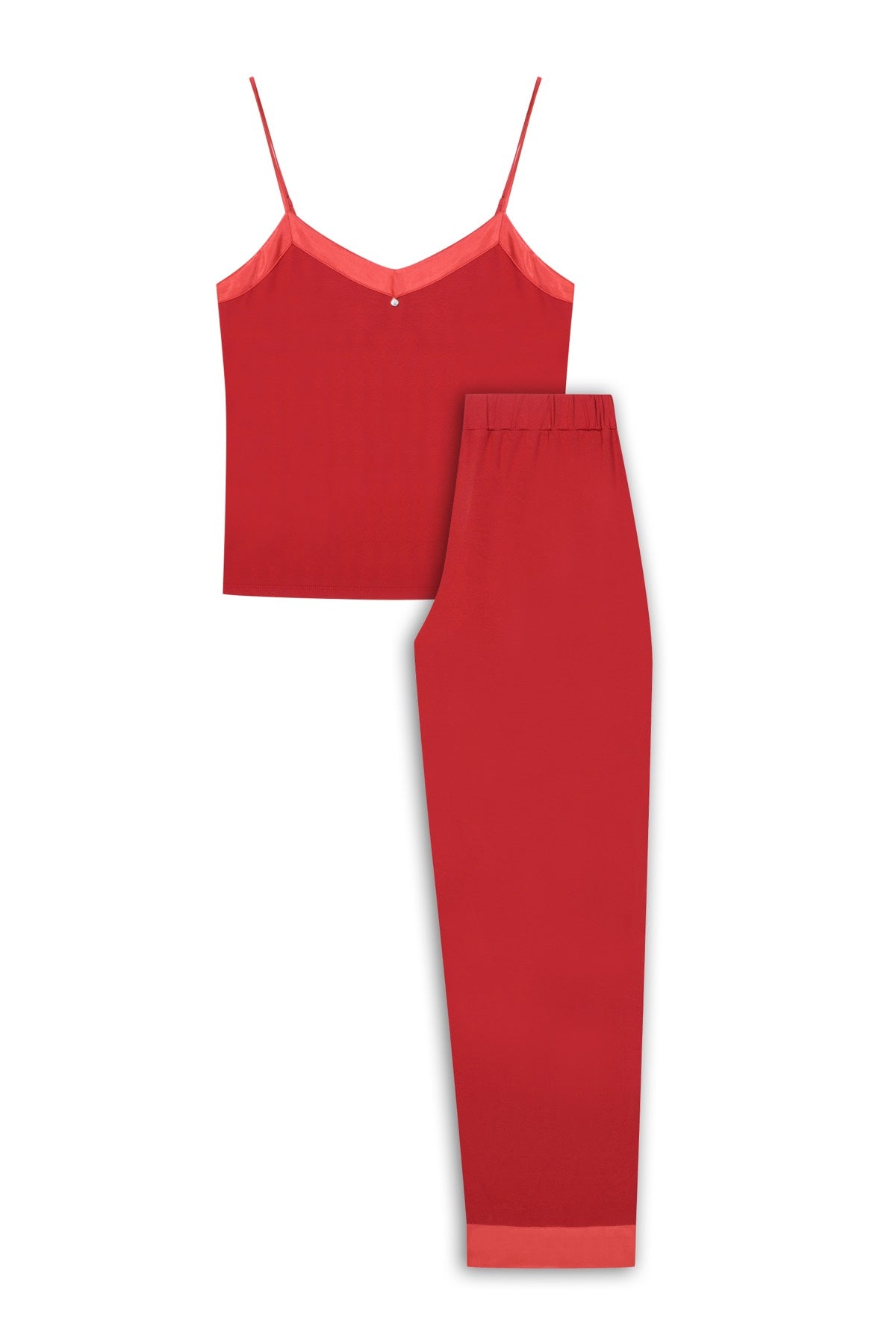 House Of Silk-Aria Extra Yumuşak Viskon Pijama Takımı Kırmızı-Pijama Takımı-10-Milagron.com