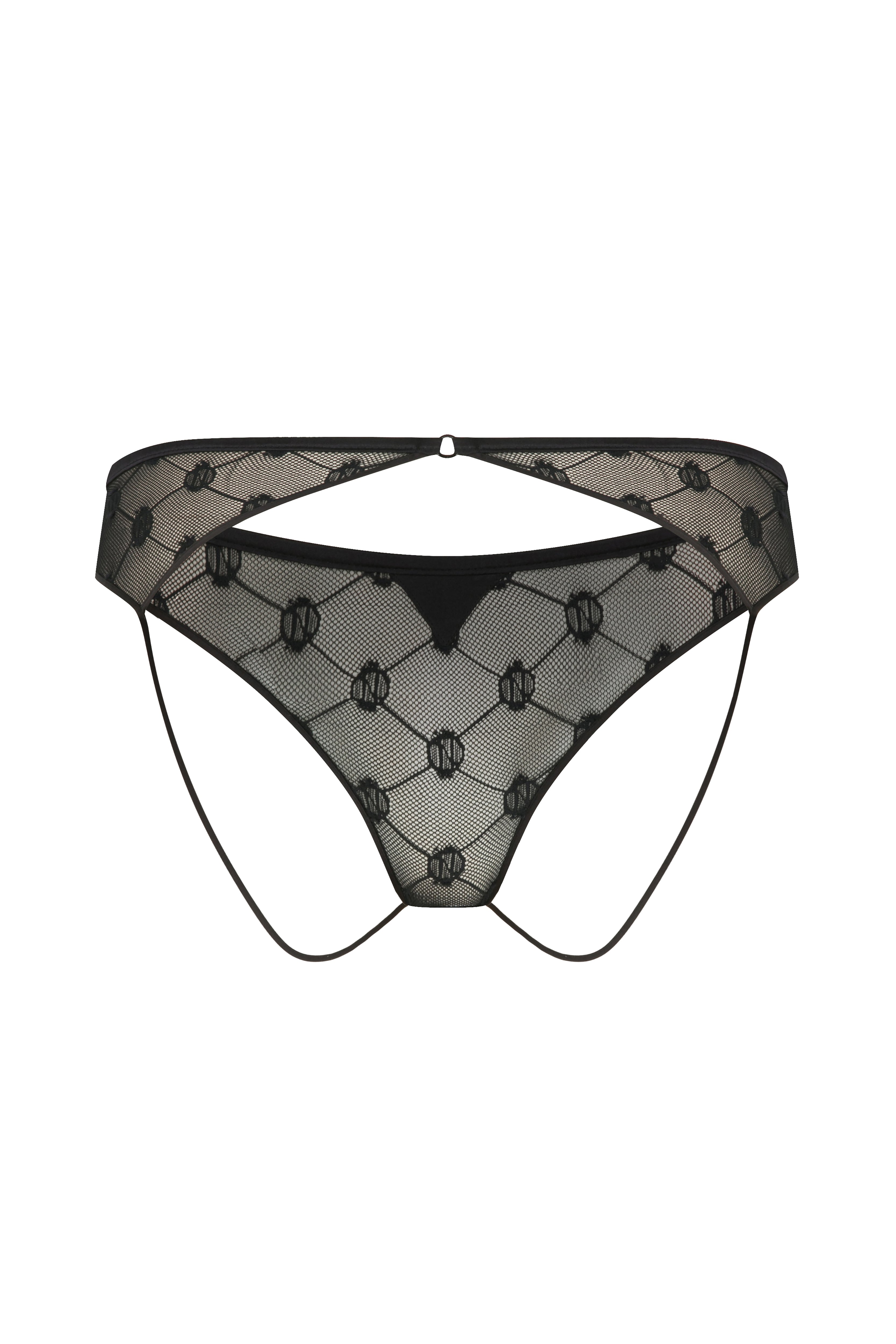 House Of Silk-Boleyn Ouvert Külot Siyah-Külot-2-Milagron.com