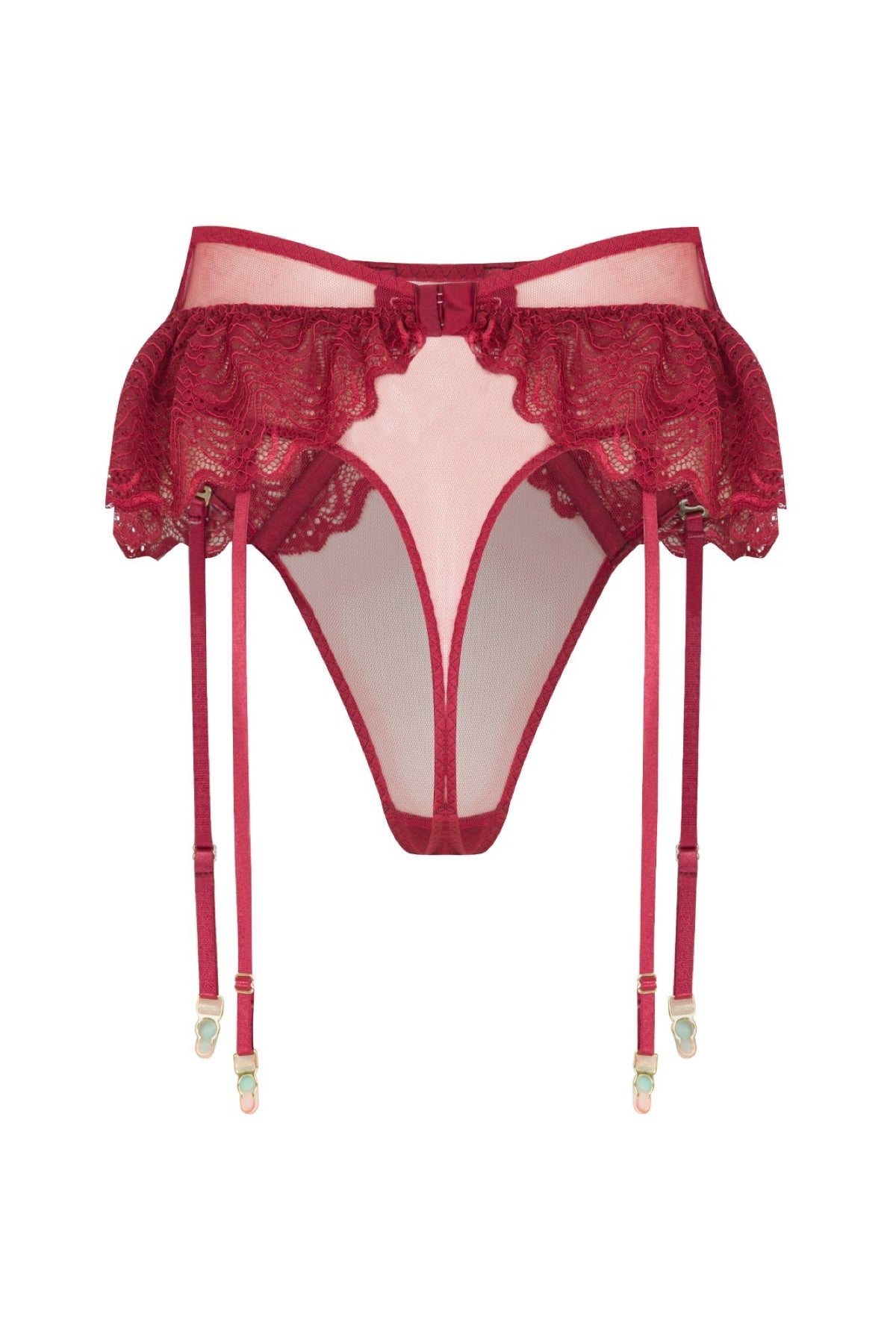 House Of Silk-Chambery Jartiyer Tanga Bordo-Jartiyer Kemeri-6-Milagron.com