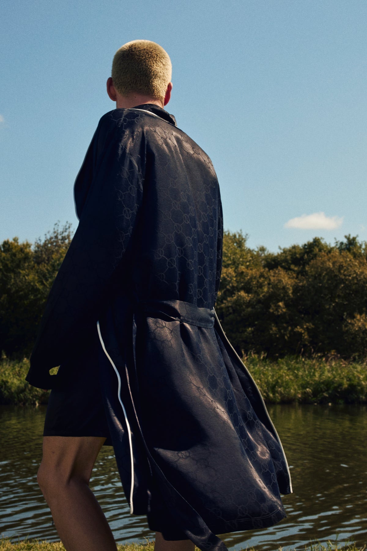 House Of Silk-Erkek Charna Jakarlı Viskon Beyaz Biyeli Sabahlık-Sabahlık-4-Milagron.com