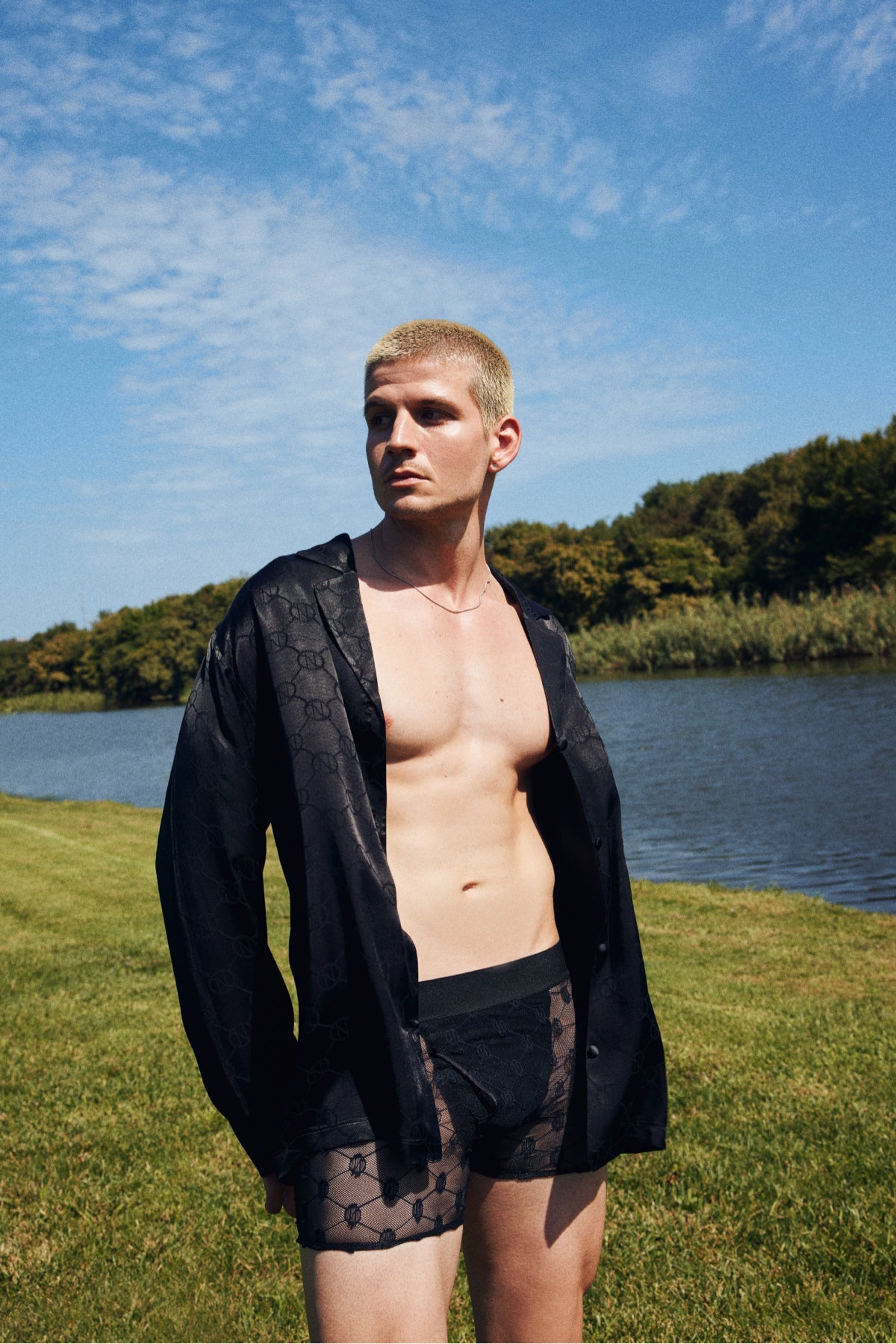 House Of Silk-Erkek Tül Yarı Transparan Boxer-Boxer-4-Milagron.com