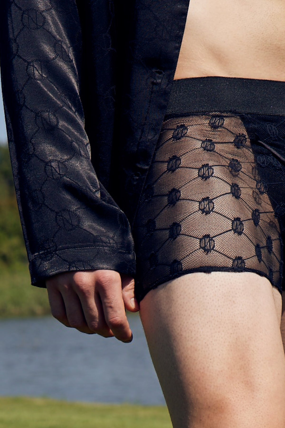 House Of Silk-Erkek Tül Yarı Transparan Boxer-Boxer-5-Milagron.com