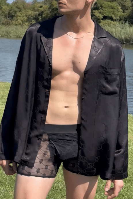 House Of Silk-Erkek Tül Yarı Transparan Boxer-Boxer-7-Milagron.com