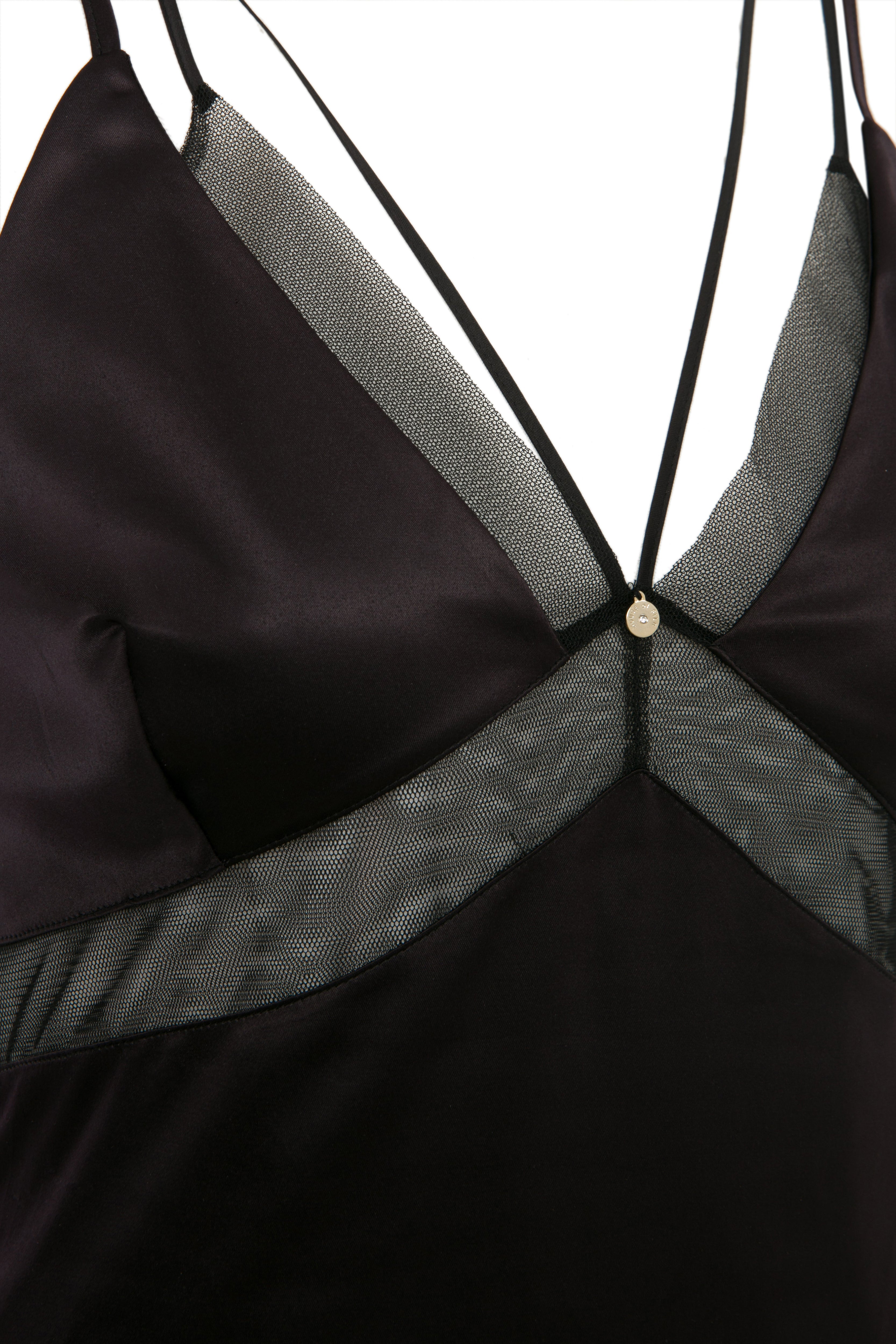 House Of Silk-Evelyn İpek Tül Detaylı Yırtmaçlı Elbise-Elbise-10-Milagron.com