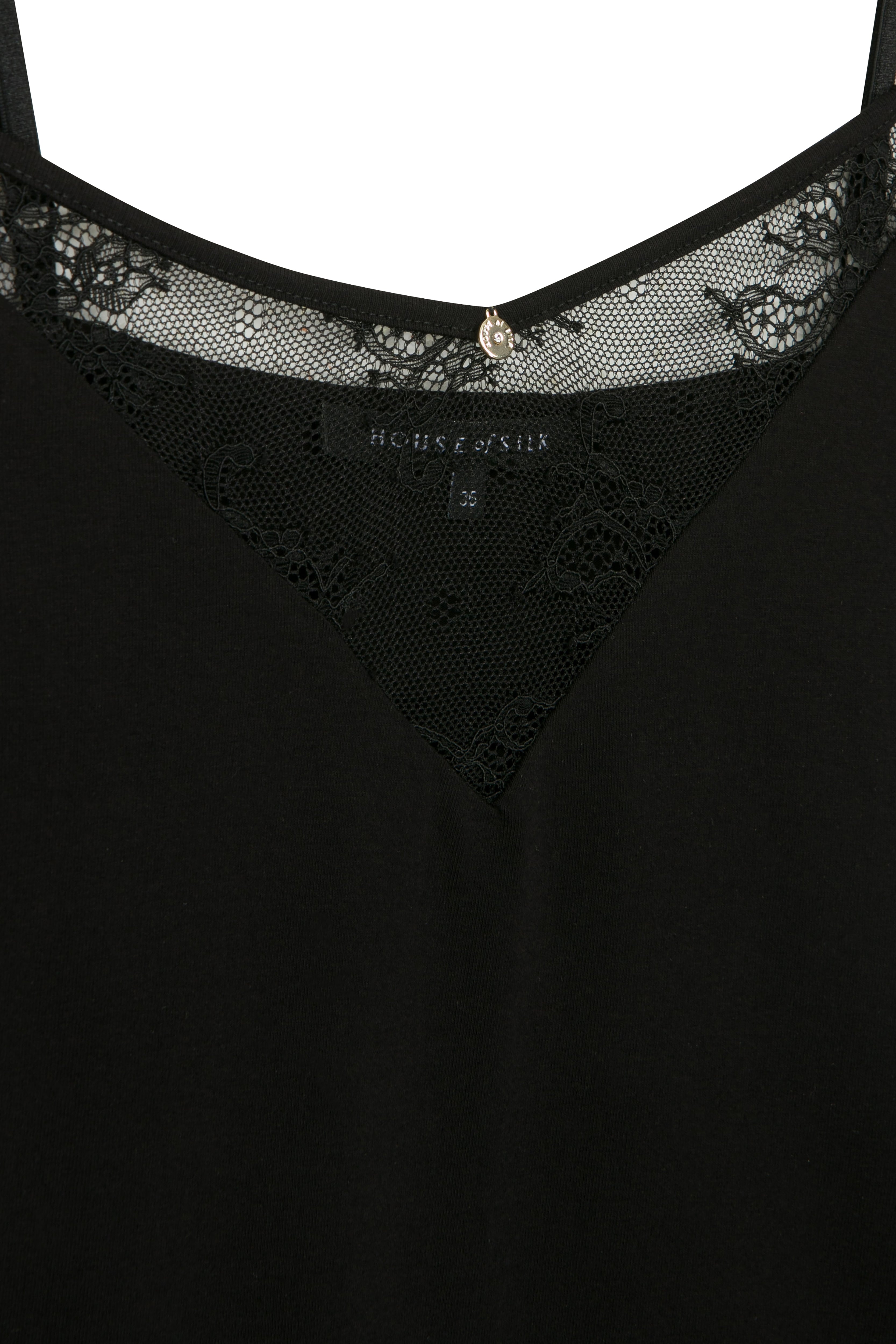 House Of Silk-Helen Viskon Dantel Dekolte Detaylı Askılı Şort Takım Siyah-Pijama Takımı-8-Milagron.com