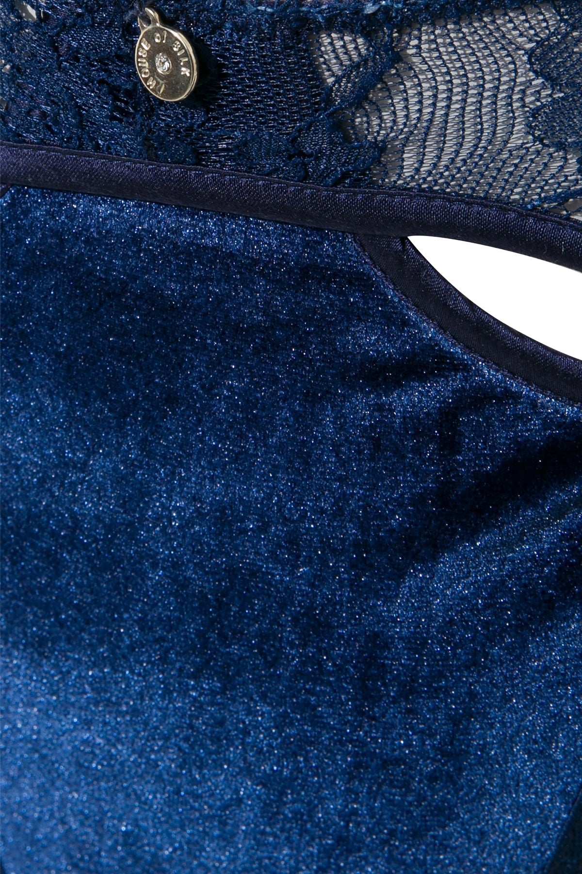 House Of Silk-Idylle Kadife Tanga Gece Mavisi-Tanga-5-Milagron.com