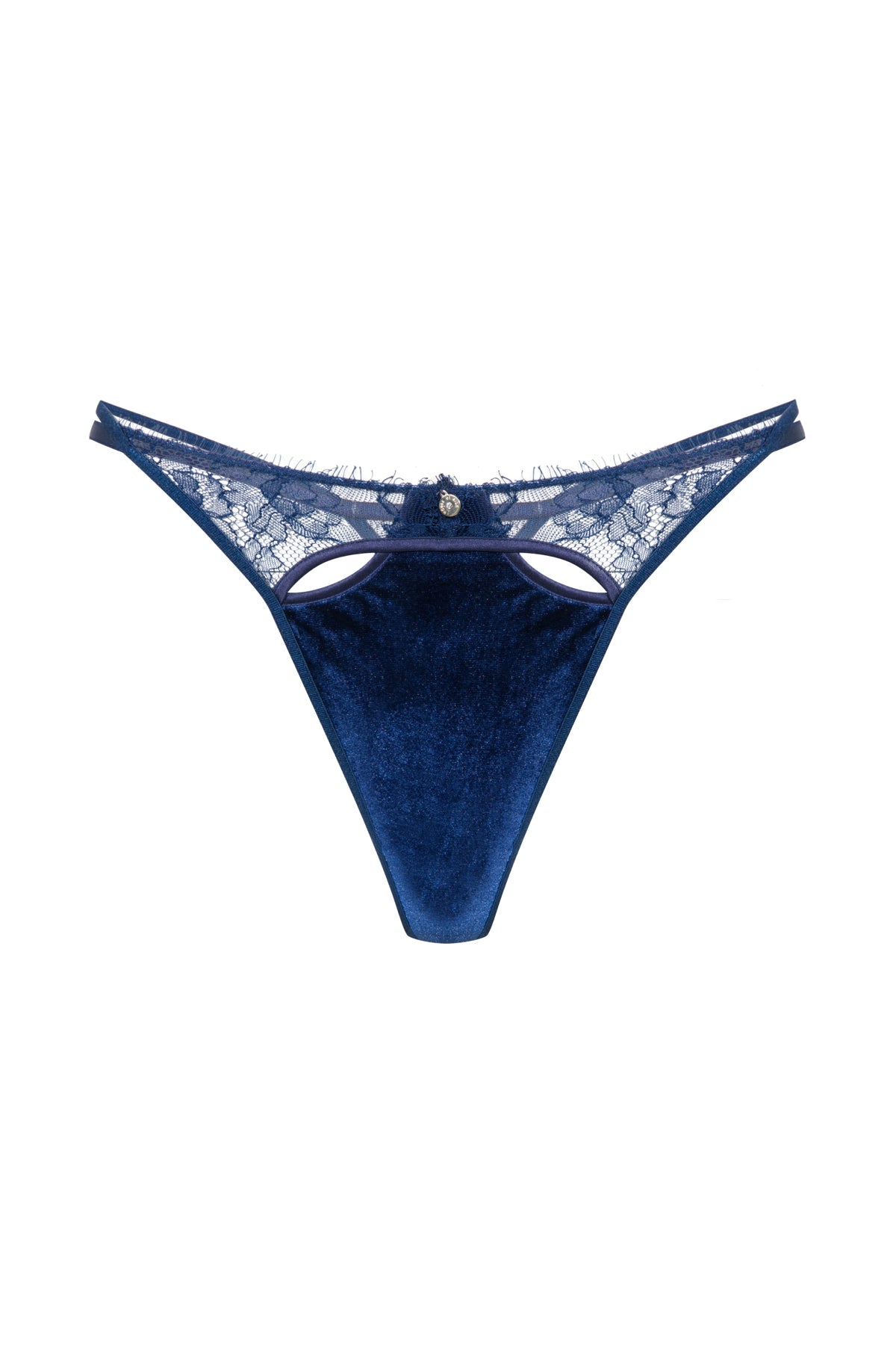 House Of Silk-Idylle Kadife Tanga Gece Mavisi-Tanga-6-Milagron.com