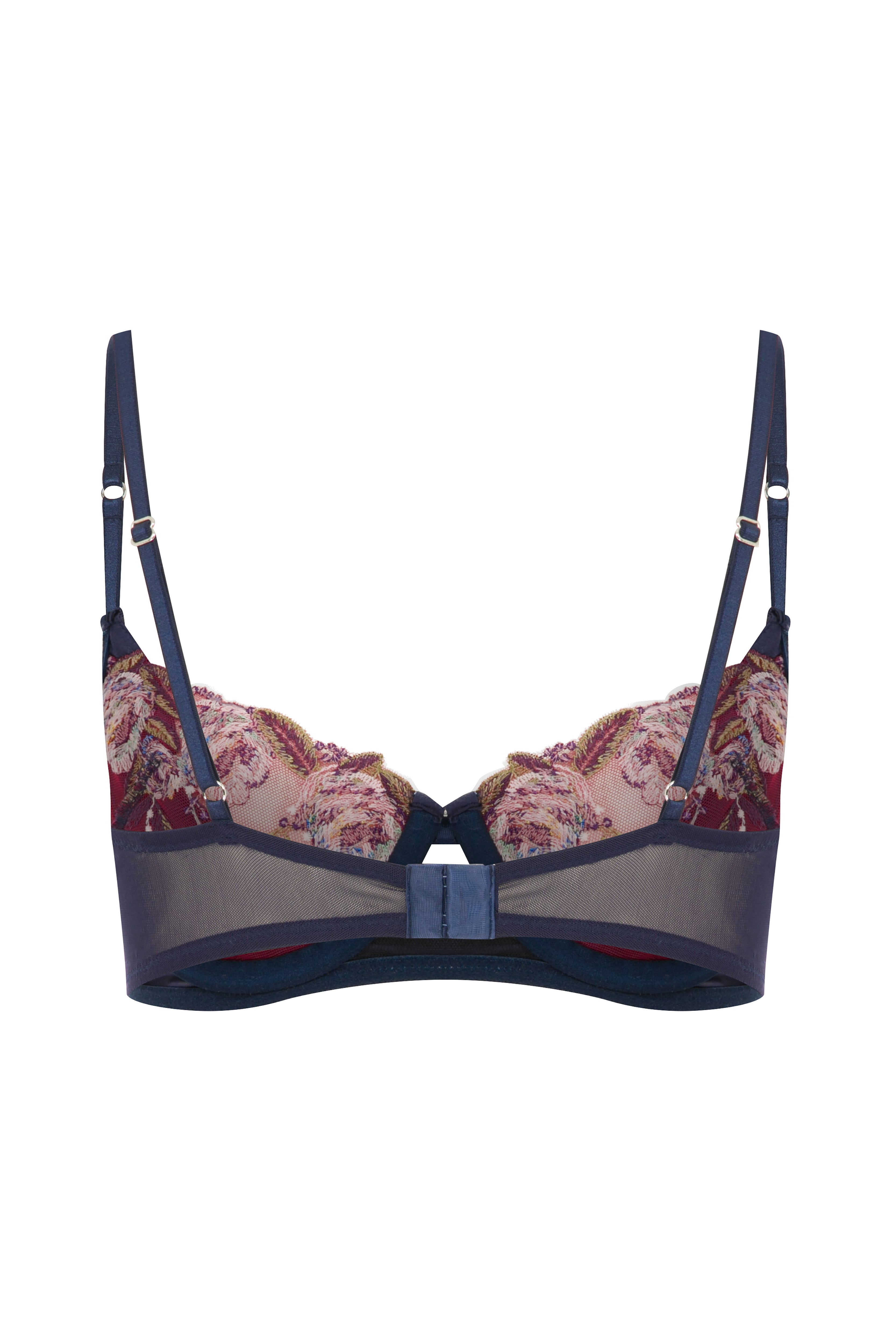 House Of Silk-İpek Marien Lacivert Dantelli Balkonet Sütyen-Sütyen-7-Milagron.com