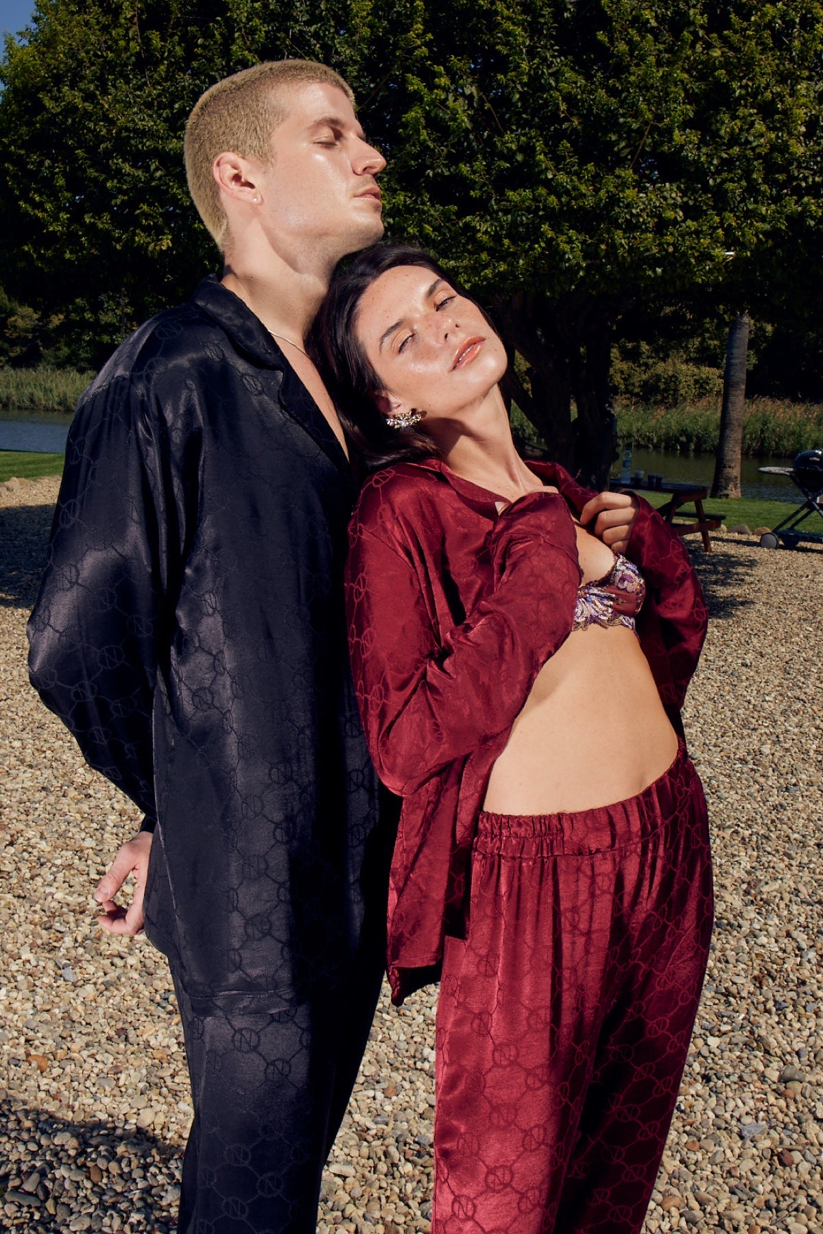 House Of Silk-Jane Viskon Jakarlı Erkek Pijama Takımı Siyah-Pijama Takımı-5-Milagron.com