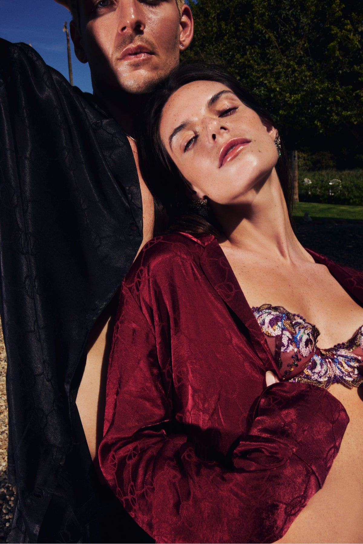 House Of Silk-Jane Viskon Jakarlı Pijama Takımı Bordo-Pijama Takımı-1-Milagron.com