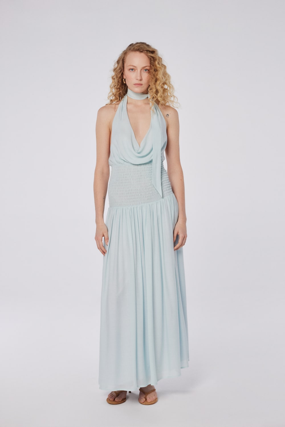 House of IKA-Degaje Yaka Gipeli Elbise-Elbise-1-Milagron.com