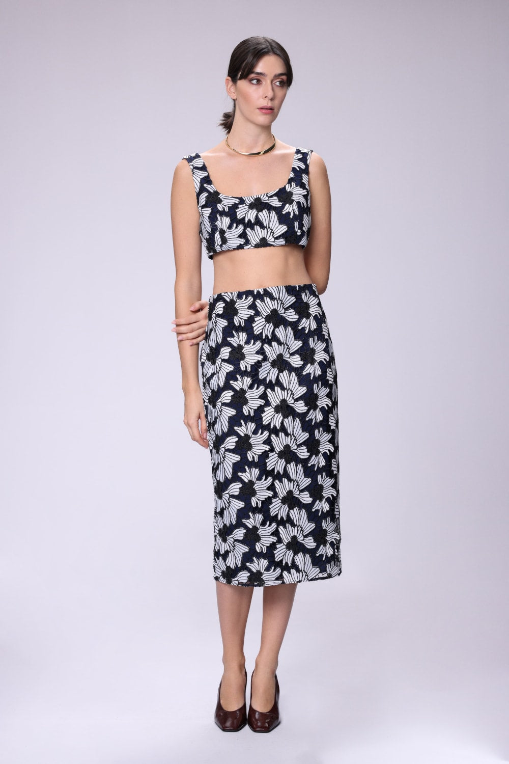 House of IKA-Siyah Beyaz Dantel Bluz-Bluz-4-Milagron.com