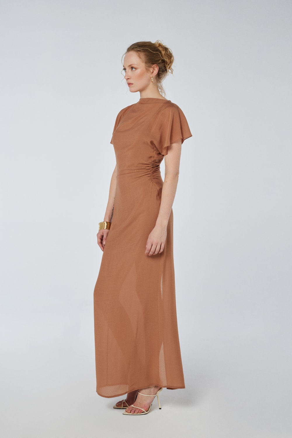 House of IKA-Yarasa Kollu Viskon Elbise-Elbise-2-Milagron.com