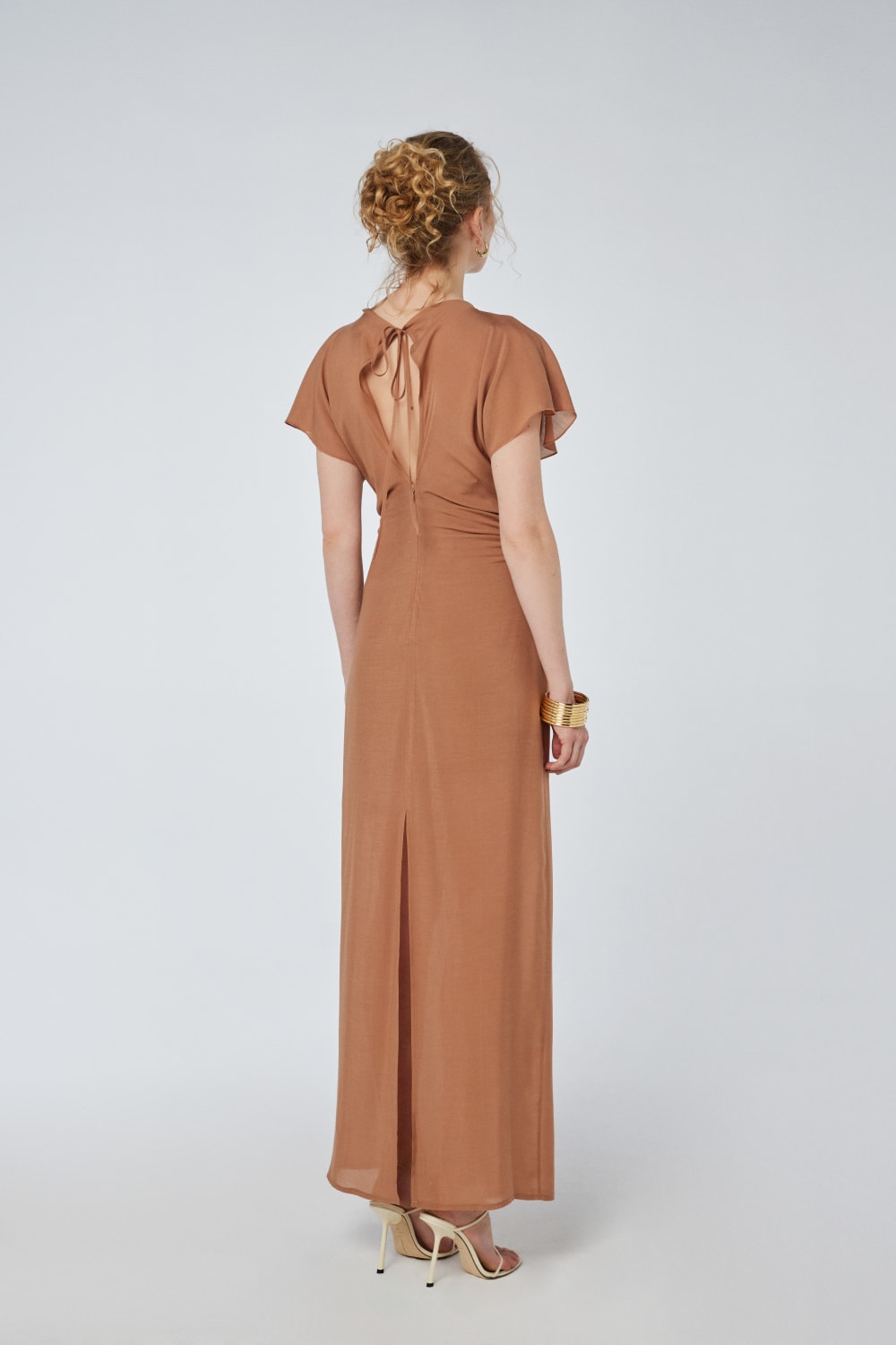 House of IKA-Yarasa Kollu Viskon Elbise-Elbise-3-Milagron.com