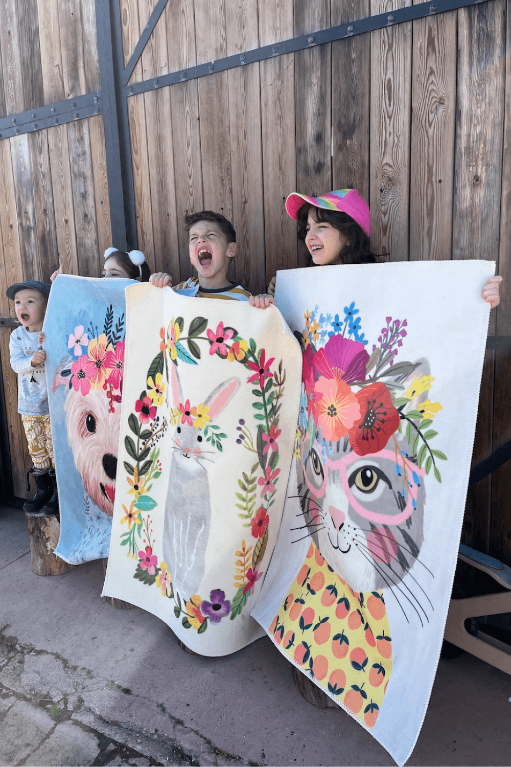 Hueppi-Bunny Wreath Makinede Yıkanabilir Non-Toksik Tavşanlı Çocuk Odası Halısı-Halı-2-Milagron.com