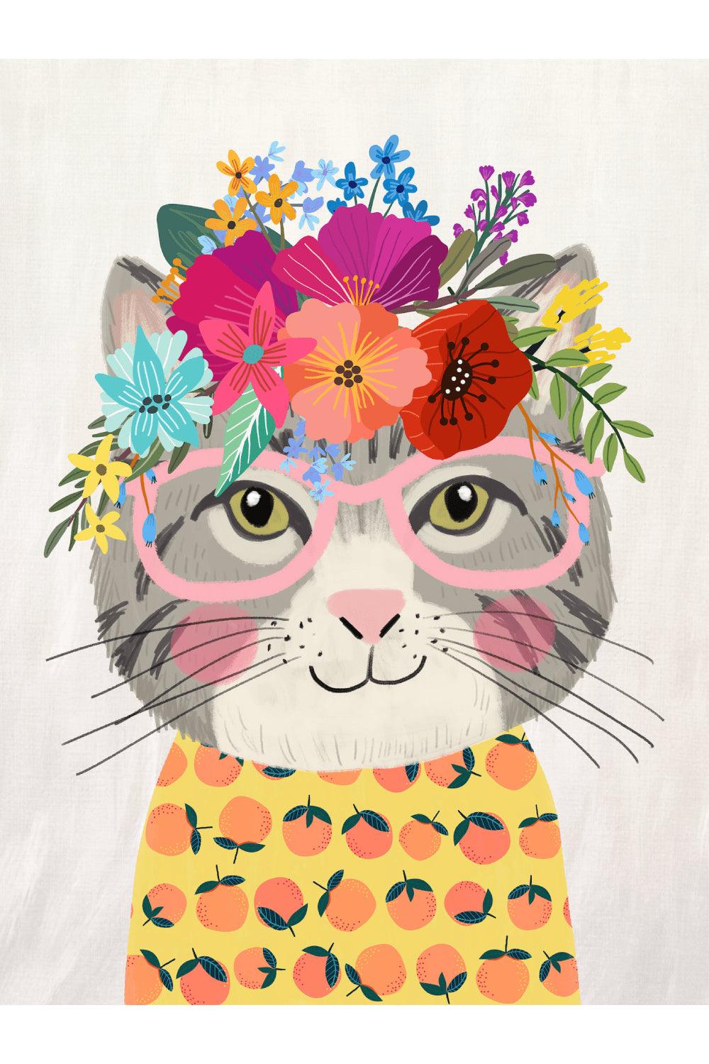 Hueppi-Librarian Kitty Makinede Yıkanabilir Non-Toksik Unicorn Kedili Çocuk Odası Halısı-Halı-2-Milagron.com